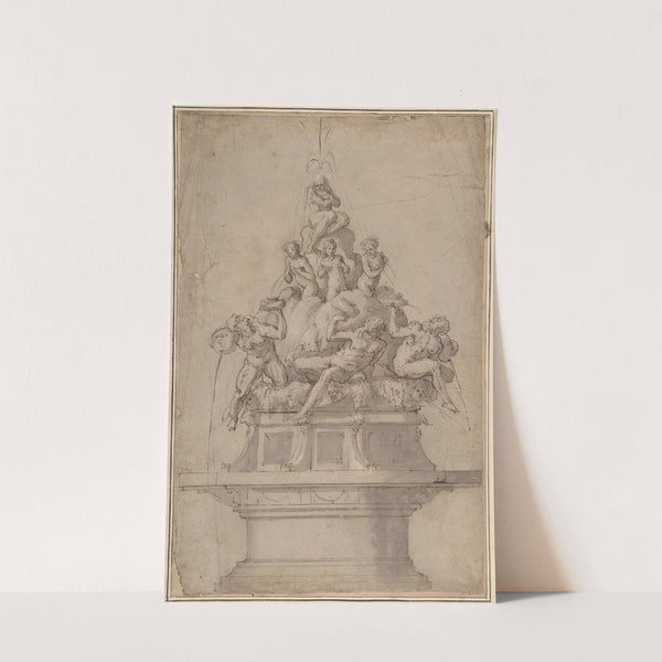 Design for a Fountain with Rivergods and Nymphs by Giorgio Vasari