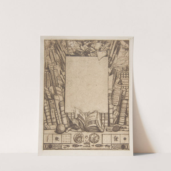 Design for a frame for the portrait of Armand Guéraud (1862) by Charles Meryon