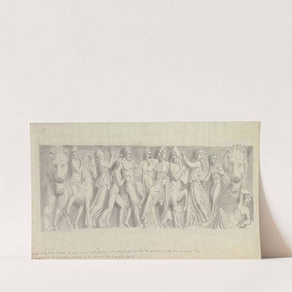 Design for a Frieze, after a Roman Sarcophagus; The First Visit of Bacchus to Ariadne (18th century) by John Flaxman