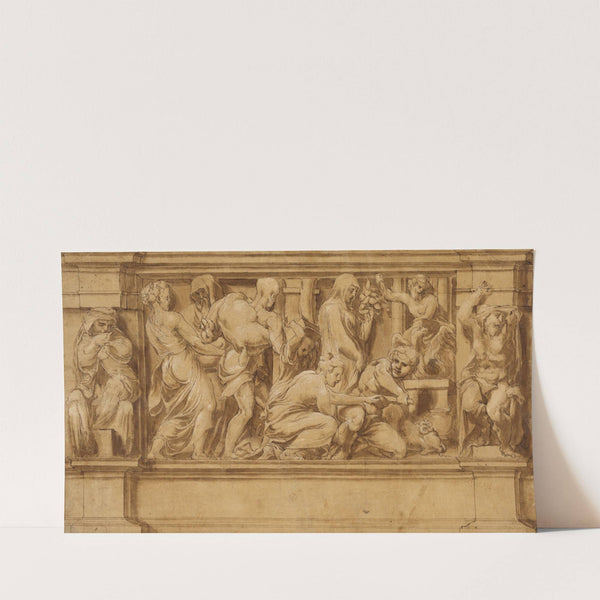 Design for a Frieze with Worshipers Bringing Sacrificial Offerings (1555) by Lelio Orsi