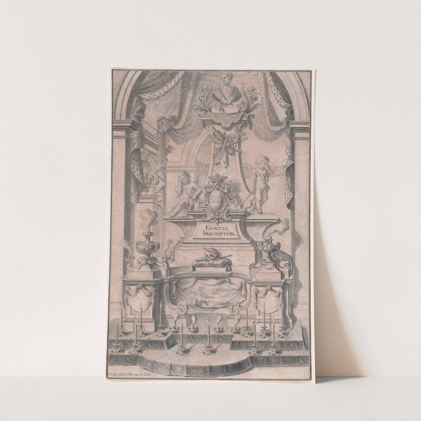 Design for a Funeral Monument (Preparatory Drawing for a Print) by Johann Jakob Schübler