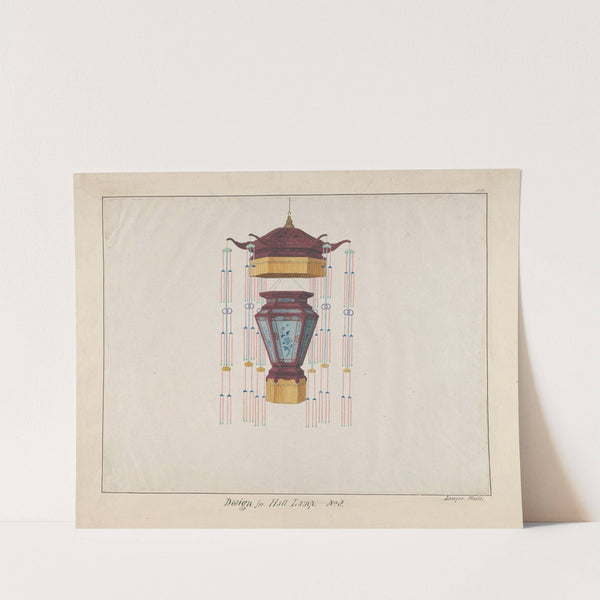 Design for a Hall Lamp by Lam Qua