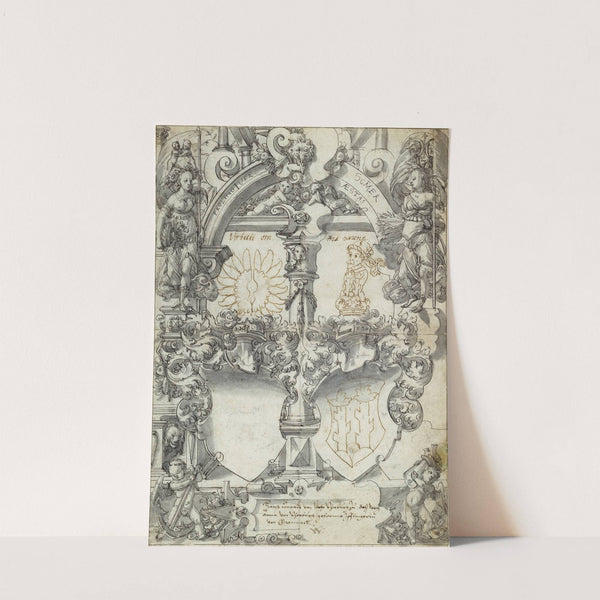 Design for a Marriage Window with the Seasons Spring and Summer (1595–1600) by Daniel Lindtmayer