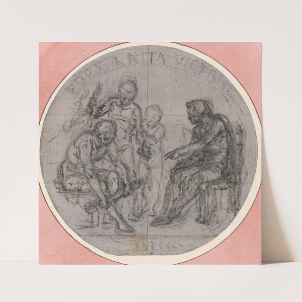 Design for a Medal; Concordia Victrix by Hubert-François Gravelot