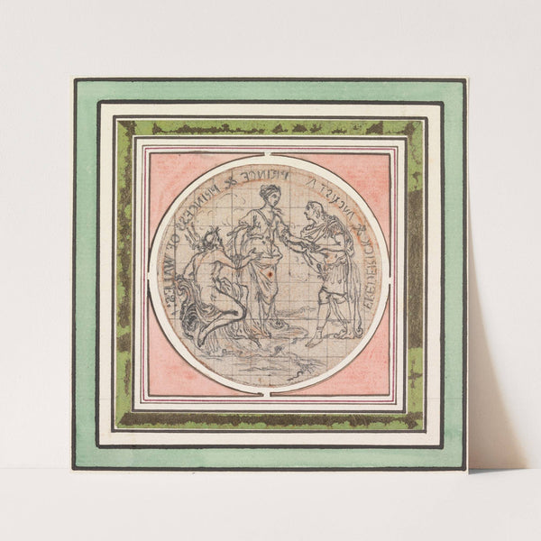 Design for a Medal; Frederick and Augusta, Prince and Princess of Wales by Hubert-François Gravelot