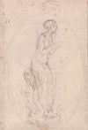 Design for a Medallion; Figure of a Woman