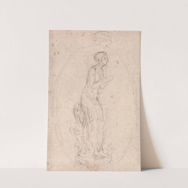 Design for a Medallion; Figure of a Woman by Hubert-François Gravelot