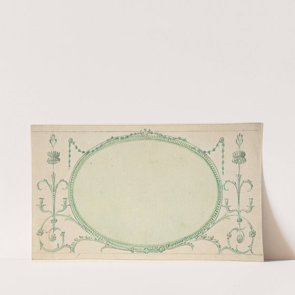 Design for a Mirror in the Form of a Horizontal Oval, Elevation (mid-18th–early 19th century) by James Wyatt