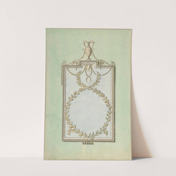 Design for a Mirror Surmounted by a Vase by John Yenn