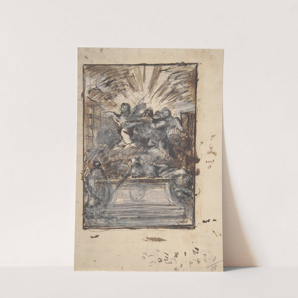 Design for a Monument (18th century) by Gabriel de Saint-Aubin