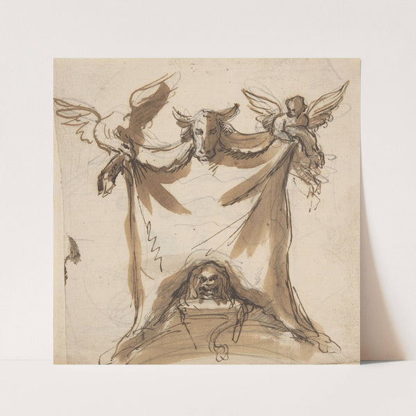 Design for a monument (late 17th–early 18th century) by Pieter Verbruggen the Younger