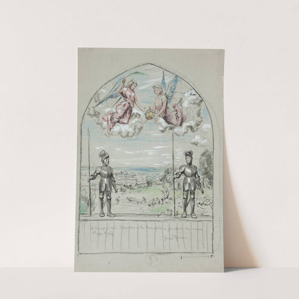 Design for a painting painted on the occasion of the visit of Emperor Wilhelm II to Frankfurt (1889) by Hans Thoma