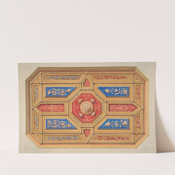 Design for a paneled ceiling by Jules-Edmond-Charles Lachaise