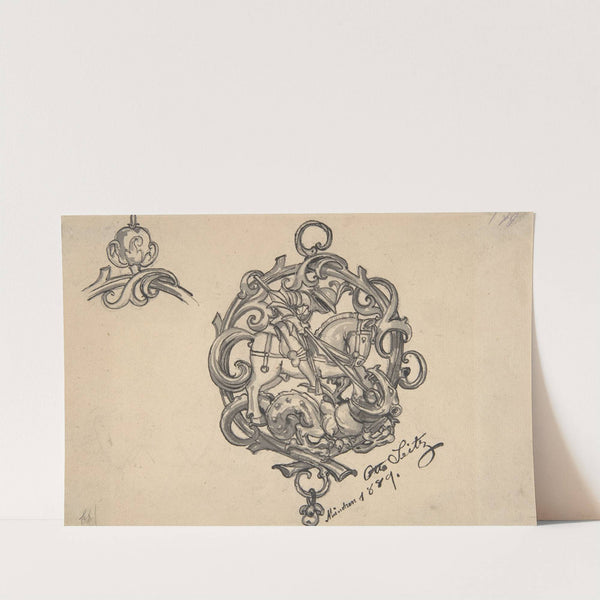 Design for a Pendant with St. George and the Dragon by Otto Seitz