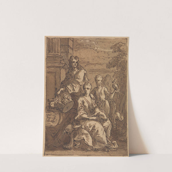 Design for a portrait of an architect or a painter by Sir James Thornhill