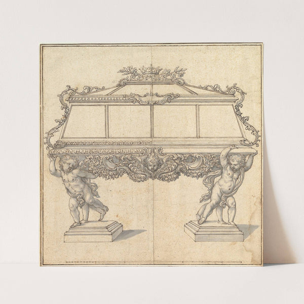 Design for a Sarcophagus Supported by Putti for the Church of S. Maria Maddalena de’ Pazzi, Florence. (1652–1725) by Giovanni Battista Foggini