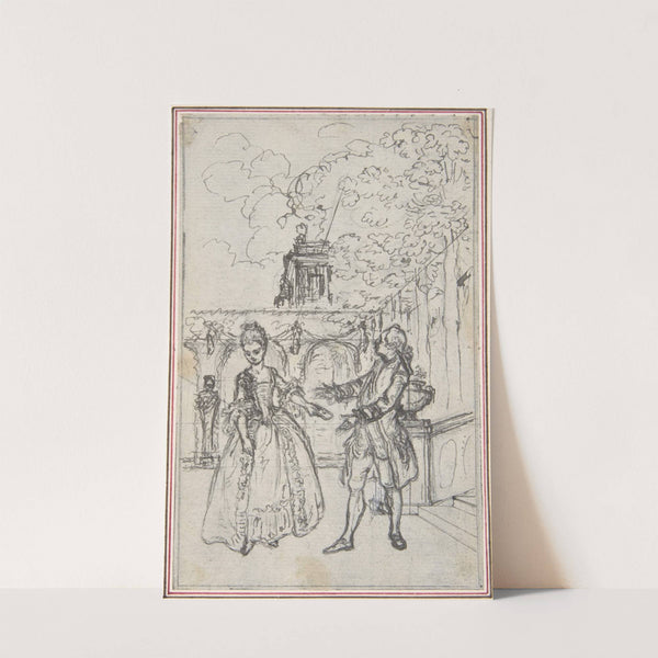 Design for a Scene in de Laujon's 'L'Amoureux de quinze ans, ou la Double-Fête..' by Hubert-François Gravelot