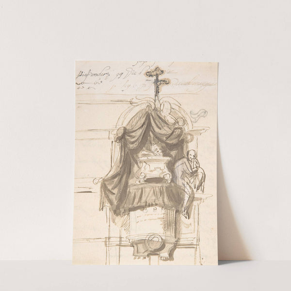 Design for a sepulchral monument in the form of a pulpit by Pieter Verbruggen the Younger