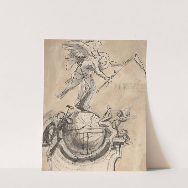 Design for a sepulchral monument with an allegory of Time by Pieter Verbruggen the Younger