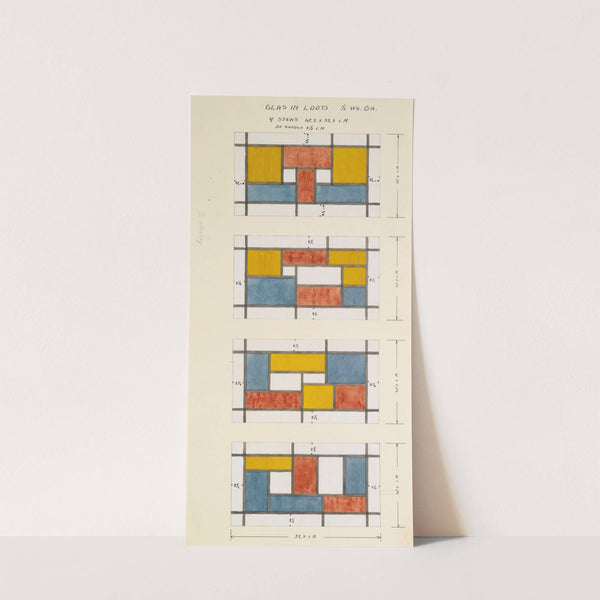 Design For A Stained Glass Window by Theo van Doesburg