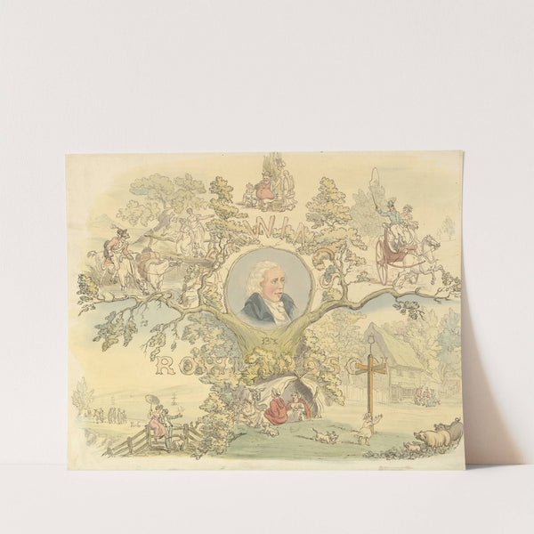 Design for a Titlepage in the Manner of Rowlandson by Frederick W. Pailthorpe