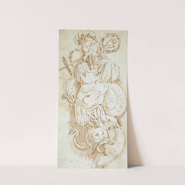 Design for a Trophy of Roman Arms by Joseph Wilton