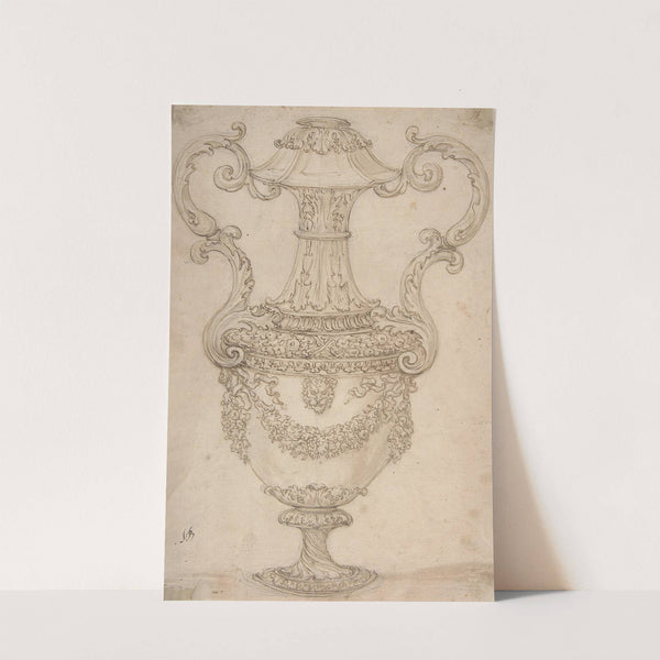 Design for a Vase with Handles, Decorated with a Festoon by Giovanni Battista Foggini