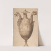 Design for a Vase with Hercules and Farnese Lilies (ca. 1540) by Francesco de''' Rossi