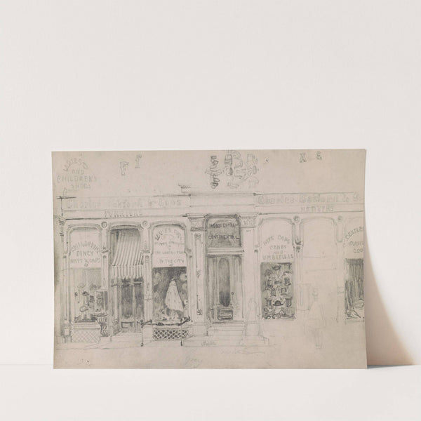 Design for advertisement, Charles Oakford & Sons, furrier and hatter, located at 104 Chestnut (1843) by James Fuller Queen