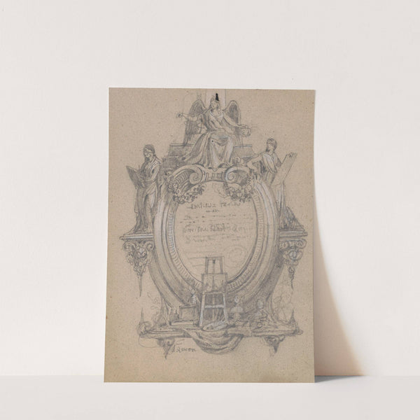 Design for allegory relating to the arts (1850-1860) by James Fuller Queen