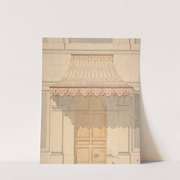 Design for an awning over a door, in Moorish style by Jules-Edmond-Charles Lachaise