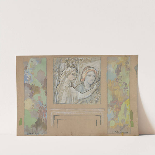 Design for an Overdoor Painting and Two Wall Panels (circa 1900–1910) by Arthur Bowen Davies