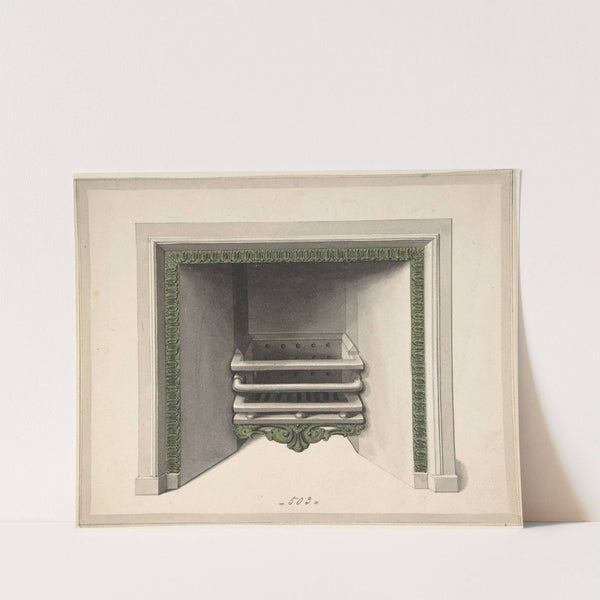 Design for Cast-iron Grate with Eagles Grasping Snakes by Benjamin Dean Wyatt