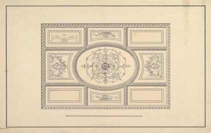Design for Ceiling at Kirtlington Park, Oxfordshire