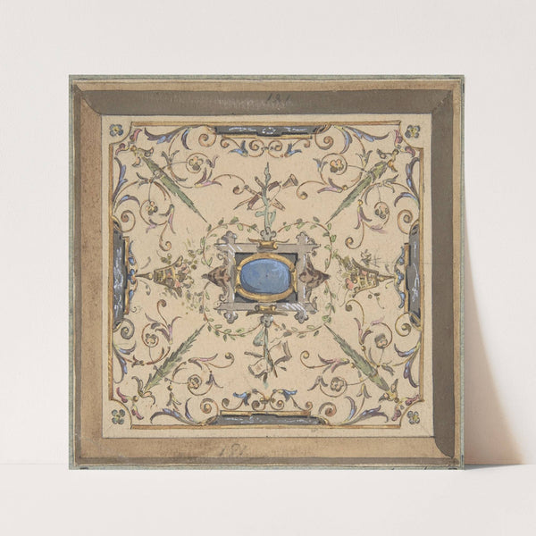 Design for Ceiling, Château de Cangé (19th Century) by Jules-Edmond-Charles Lachaise