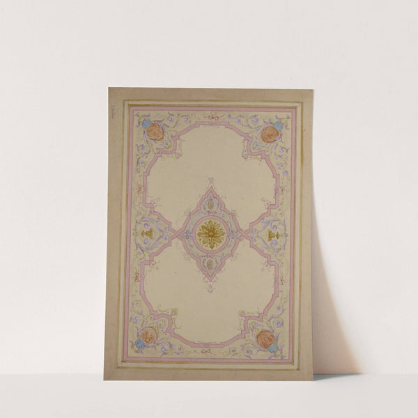 Design for Ceiling Decorated with Lavender Arabesques by Charles Monblond