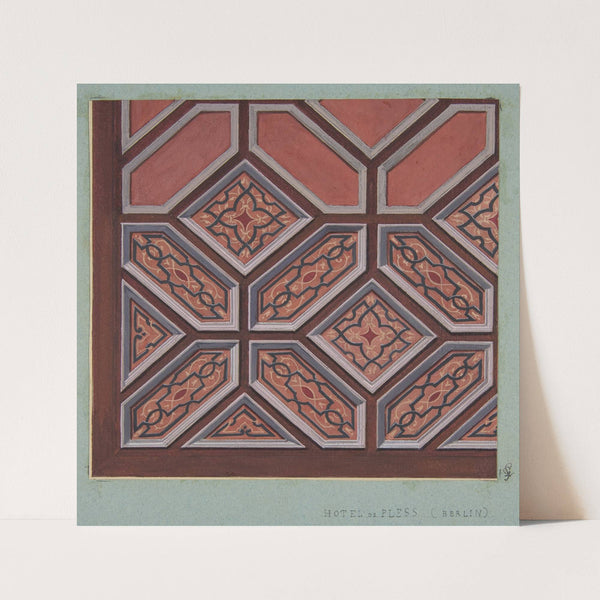 Design for Ceiling Decoration Hôtel de Pless, Berlin (19th Century) by Jules-Edmond-Charles Lachaise
