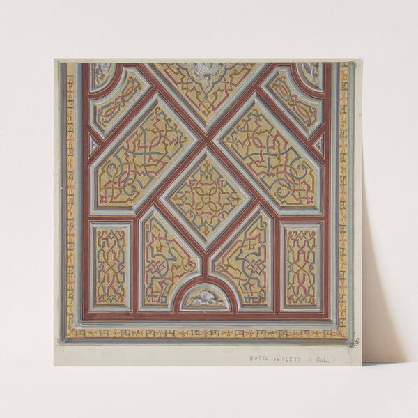 Design for Ceiling Decoration in the Hôtel de Pless, Berlin (19th Century) by Jules-Edmond-Charles Lachaise
