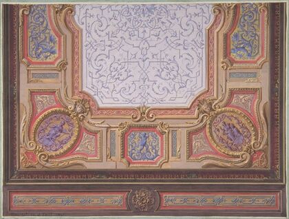 Design for Ceiling of Grand Salon, Hôtel Hope