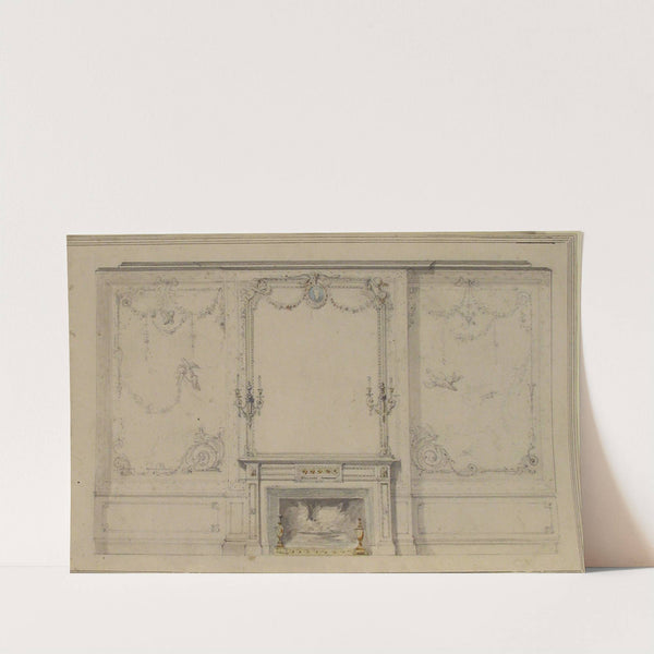 Design for Chimney Piece and Wall Decor by Charles Monblond