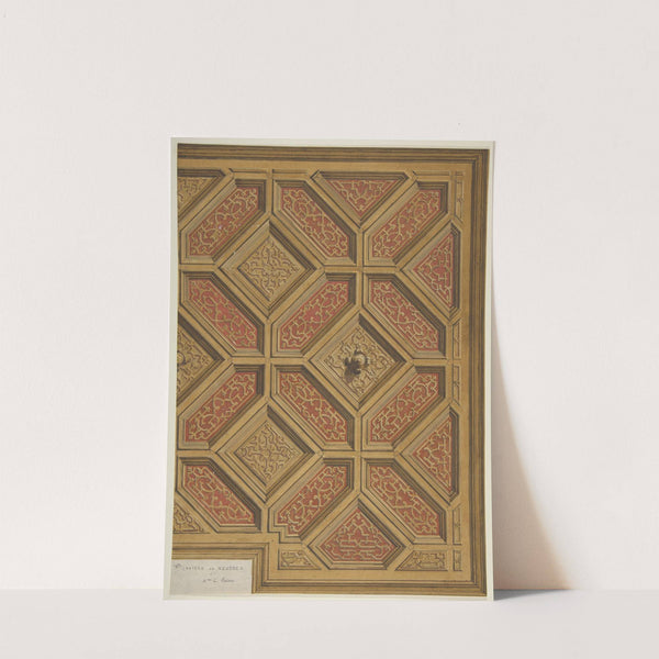 Design for Coffered Ceiling, Mme Païva's Chateau at Neudeck by Jules-Edmond-Charles Lachaise