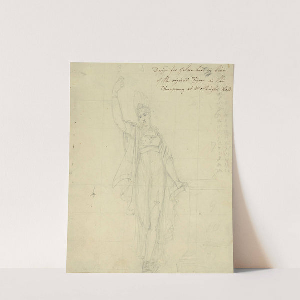 Design for Columbia in lieu of the original figure in the transparency at Washington Hall by John Rubens Smith