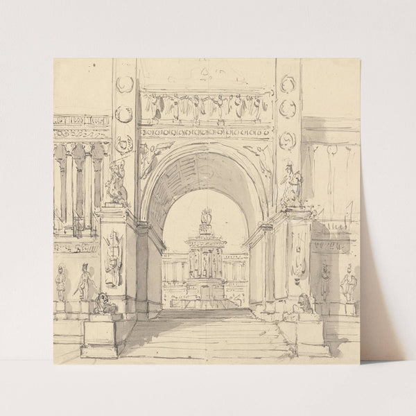 Design for Covent Garden Drop Curtain (1823) by Thomas Grieve