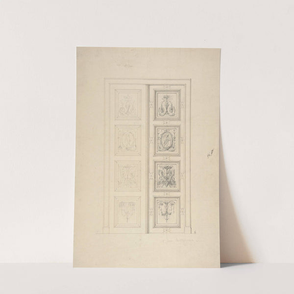 Design for double doors in a house at 18 rue Matignon by Jules-Edmond-Charles Lachaise