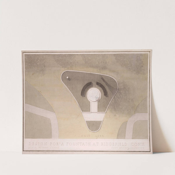 Design for Fountain, Ridgefield, Connecticut by Cass Gilbert