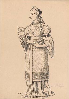 Design for Gudrun’s costume (1896)