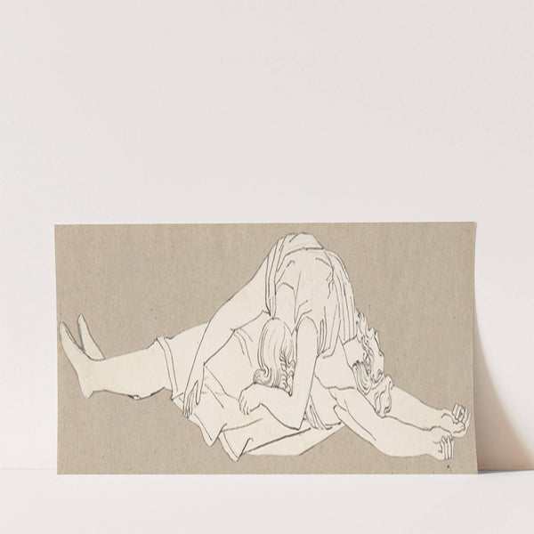 Design for large fireplace white tiles produced by Wedgwood’s factory (19th century) by After John Flaxman