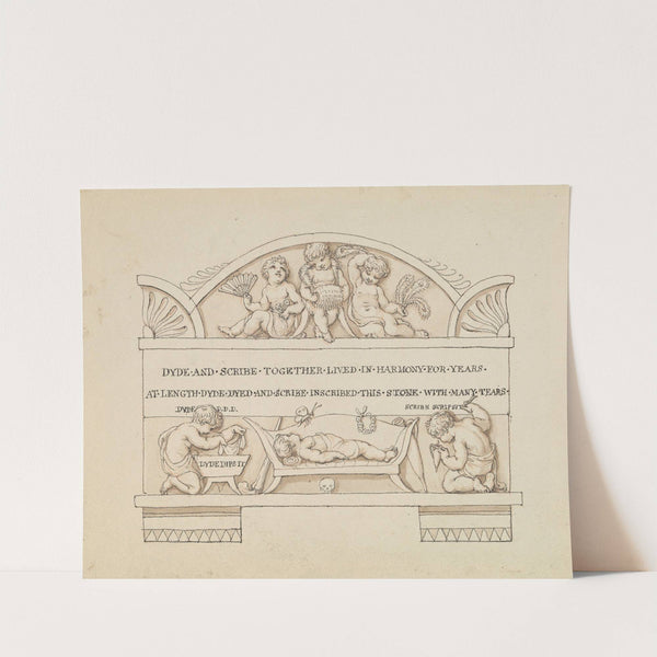 Design for Monument to Dyde and Scribe by Edward Francis Burney