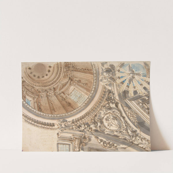 Design for Part of a Church Ceiling with a Dome by Faustino Trebbi