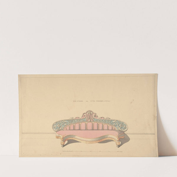 Design for Side Ottoman, Later Arabesque or Morisco Style (1835–1900) by Robert William Hume
